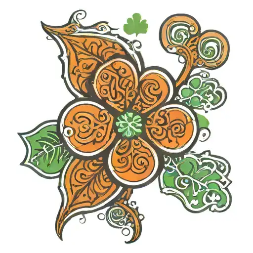 Boston Celtics 3 leave clover with #33 in too leaf ratio tattoo design idea