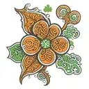 Boston Celtics 3 leave clover with #33 in too leaf ratio tattoo design idea