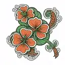 Boston Celtics 3 leave clover with #33 in too leaf ratio tattoo design idea