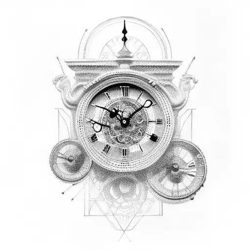 Rom, Roman numerals clock tattoo design idea