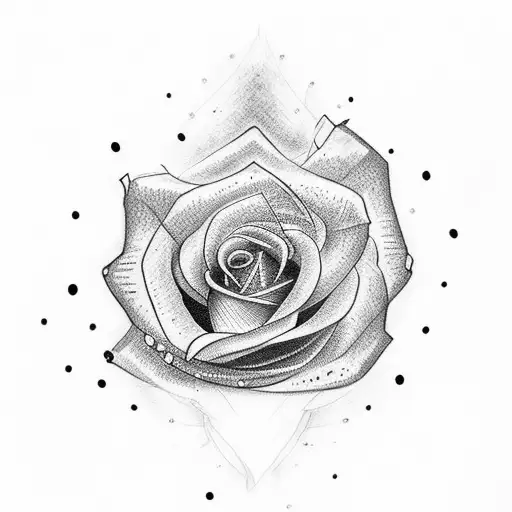 A dotwork tattoo of Cartola wearing a Fluminense football club jersey and holding a rose tattoo design idea