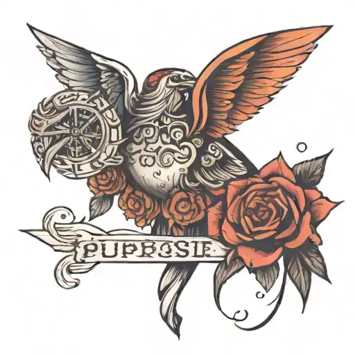 purpose over pleasure tattoo design idea