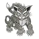 small anima tattoo design idea