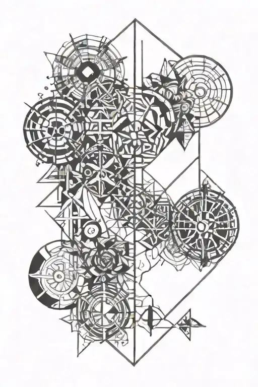 love death peace mind body soul balance  tattoo design idea