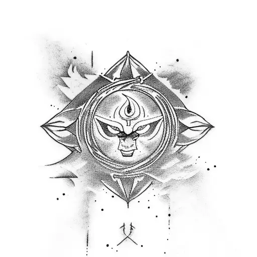 avatar the last airbender flowy tattoo design incorporating all four elements but with a slight emphasis on zuko tattoo design idea