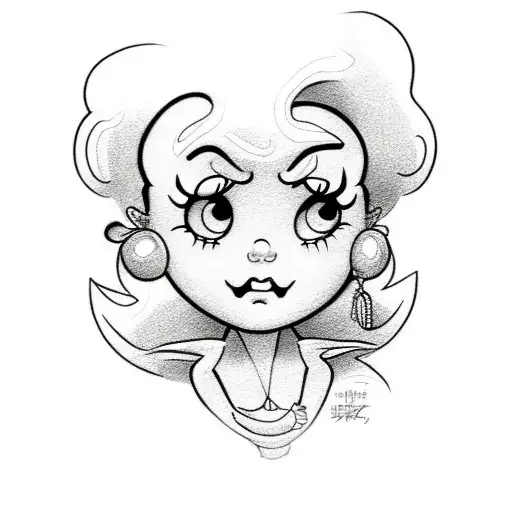 Betty Boop tattoo design idea