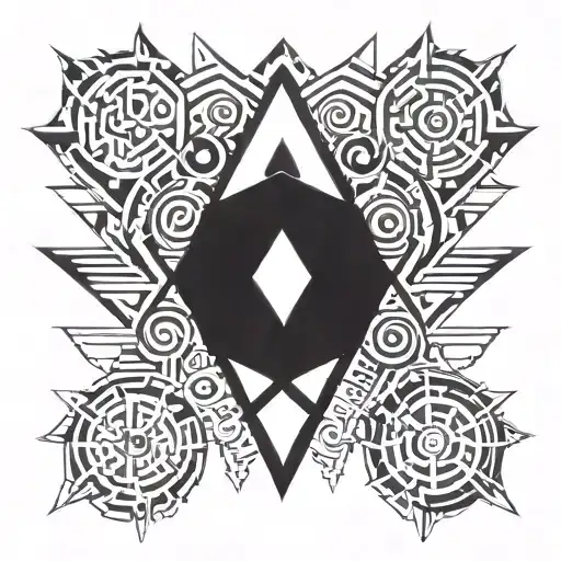 cyber sigilism tattoo tattoo design idea