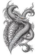 dragon scale armor sleeve tattoo tattoo design idea