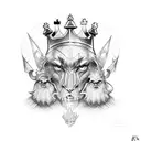 chess king tattoo design idea