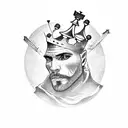chess king tattoo design idea