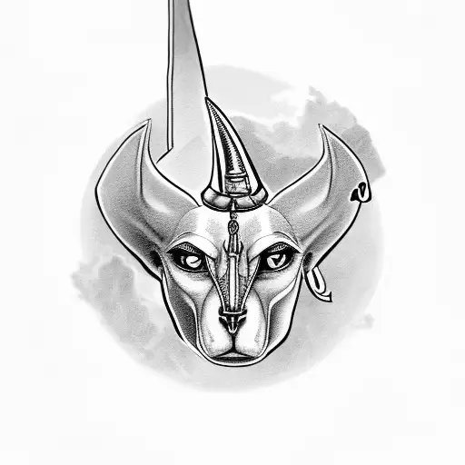 Anubis with Libra tattoo design idea