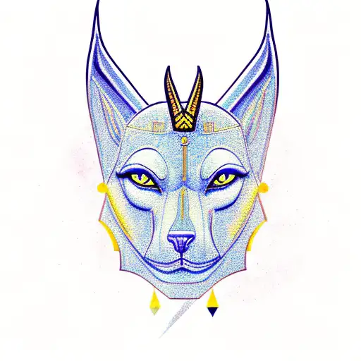 Anubis with Libra tattoo design idea