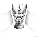 Anubis with Libra tattoo design idea