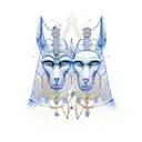 Anubis with Libra tattoo design idea