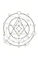 7 hermetic laws , all is one , fibonatchi pattern light love spiritual tattoo design idea
