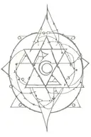 7 hermetic laws , all is one , fibonatchi pattern light love spiritual tattoo design idea