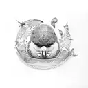 pato tattoo design idea