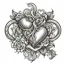 heart and soul tattoo design idea
