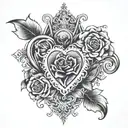 heart and soul tattoo design idea
