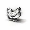 Chicken wearing sneakers dank meme tattoo design idea