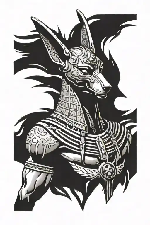 God Anubis tattoo design idea