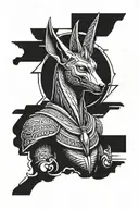 God Anubis tattoo design idea
