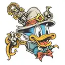 Donald duck  demonic  tattoo design idea