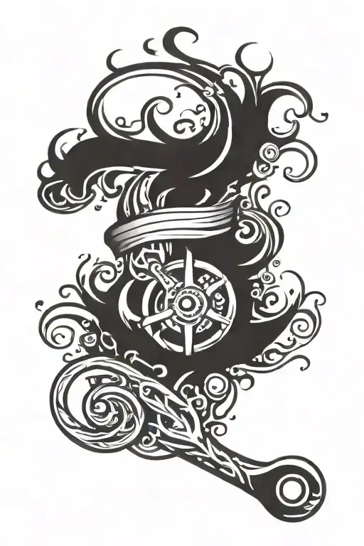turbo wrenches smoke tattoo design idea