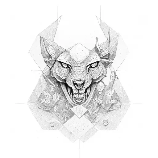 ruby stone tattoo design idea