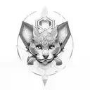 ruby stone tattoo design idea