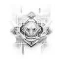 ruby stone tattoo design idea