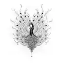 Peacock tattoo design idea