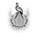 Peacock tattoo design idea