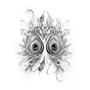 Peacock tattoo design idea