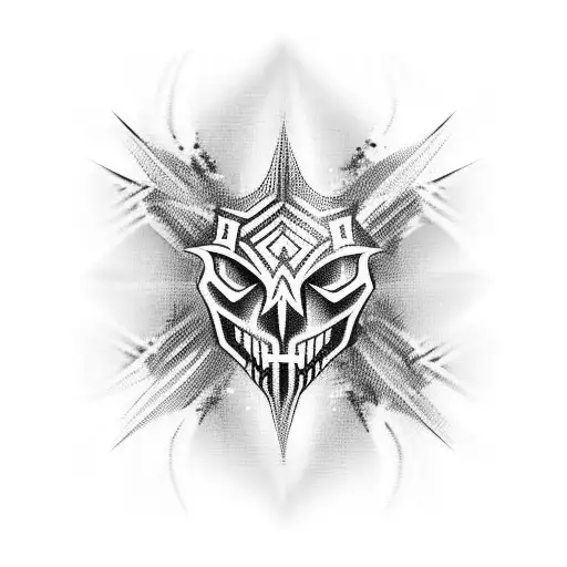 neotribal spikes tattoo design idea