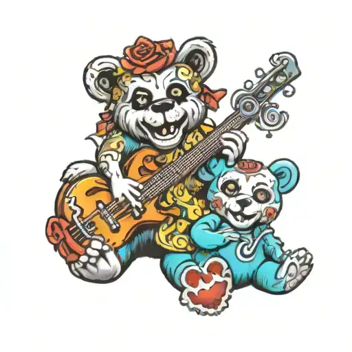 grateful dead bears tattoo design idea