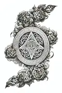 stoic virtues enscribed tattoo design idea