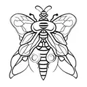 queen bee with hive tattoo design idea