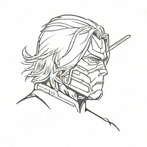 Winter soldier tattoo design idea