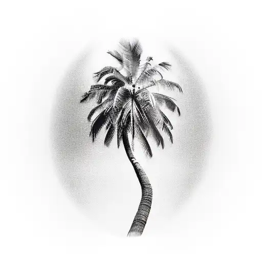 concept palm tree tattoo design idea