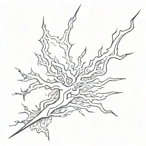 japanese lightning bolt tattoo design idea