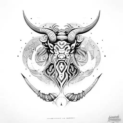 Taurus with Gemini with Scorpio  tattoo design idea