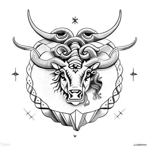 Taurus with Gemini with Scorpio  tattoo design idea