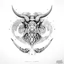 Taurus with Gemini with Scorpio  tattoo design idea