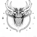 Taurus with Gemini with Scorpio  tattoo design idea