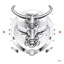 Taurus with Gemini with Scorpio  tattoo design idea