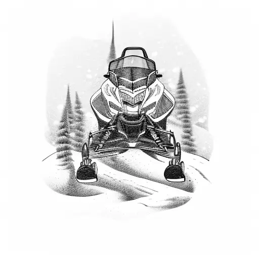snowmobile tattoo design idea