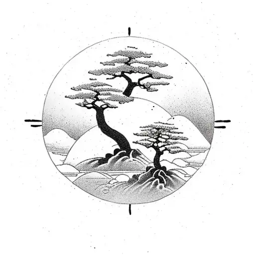 Magic Tree Tattoo - Abstract Vector Illustration Stock Vector -  Illustration of circle, background: 199656828