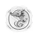 ouroboros dragon tattoo design idea