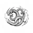 ouroboros dragon tattoo design idea